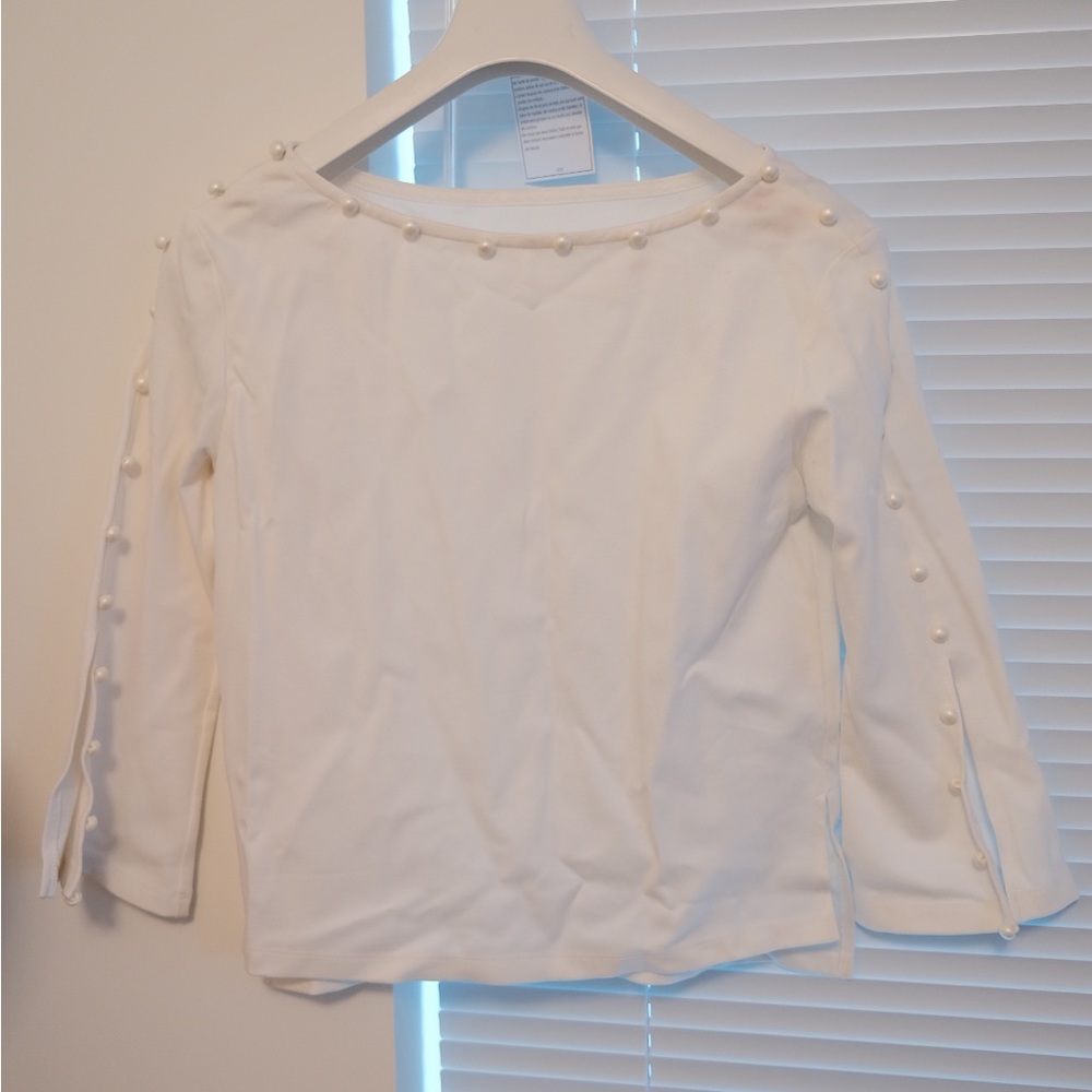 Brand new white pearl top